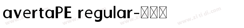 avertaPE regular字体转换